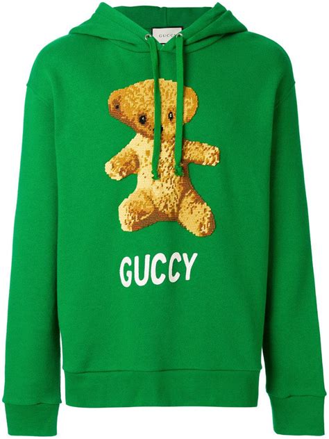 gucci teddy bear sweater fake|Gucci hoodie fake.